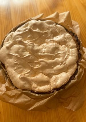 Une photo de Tarte à la rhubarbe meringuée