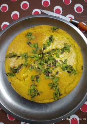 A picture of Royal kesari cake.