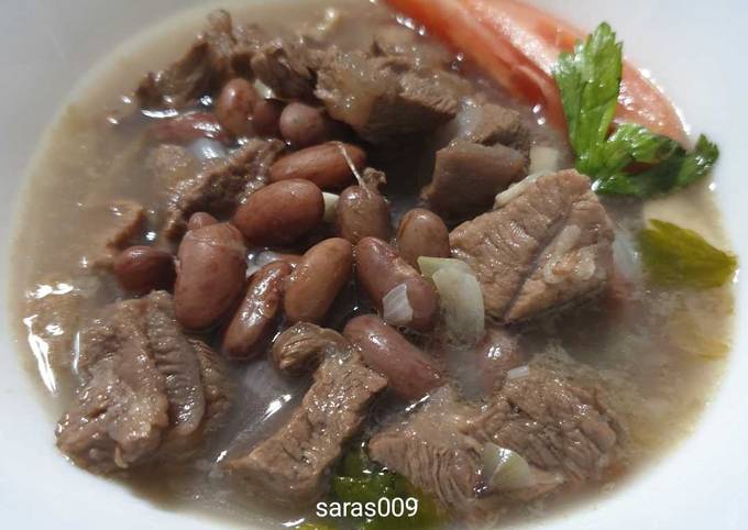 Sup daging kacang merah