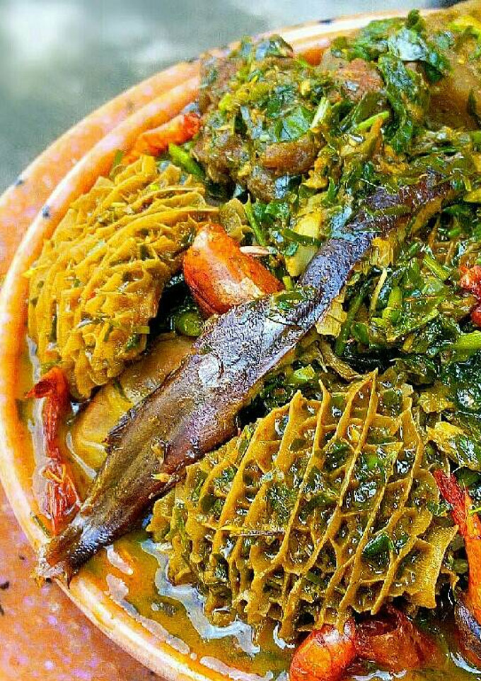 A picture of Afang soup.