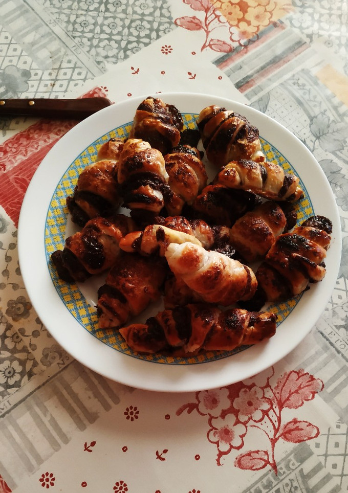 Una foto de Croissants nocilla