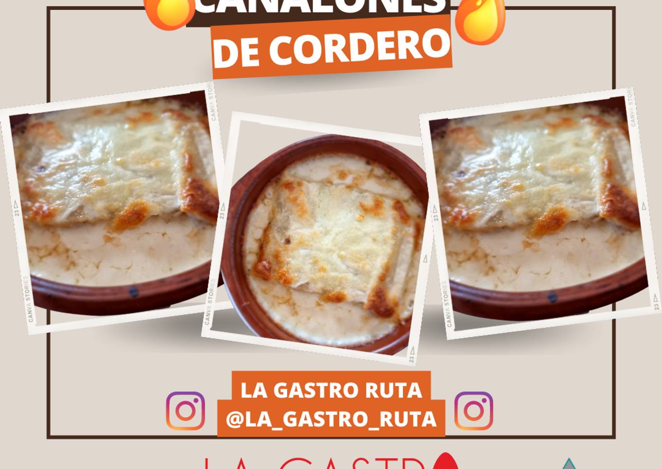 Canelones de cordero