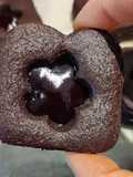 Chocolate Raspberry Linzer Cookies