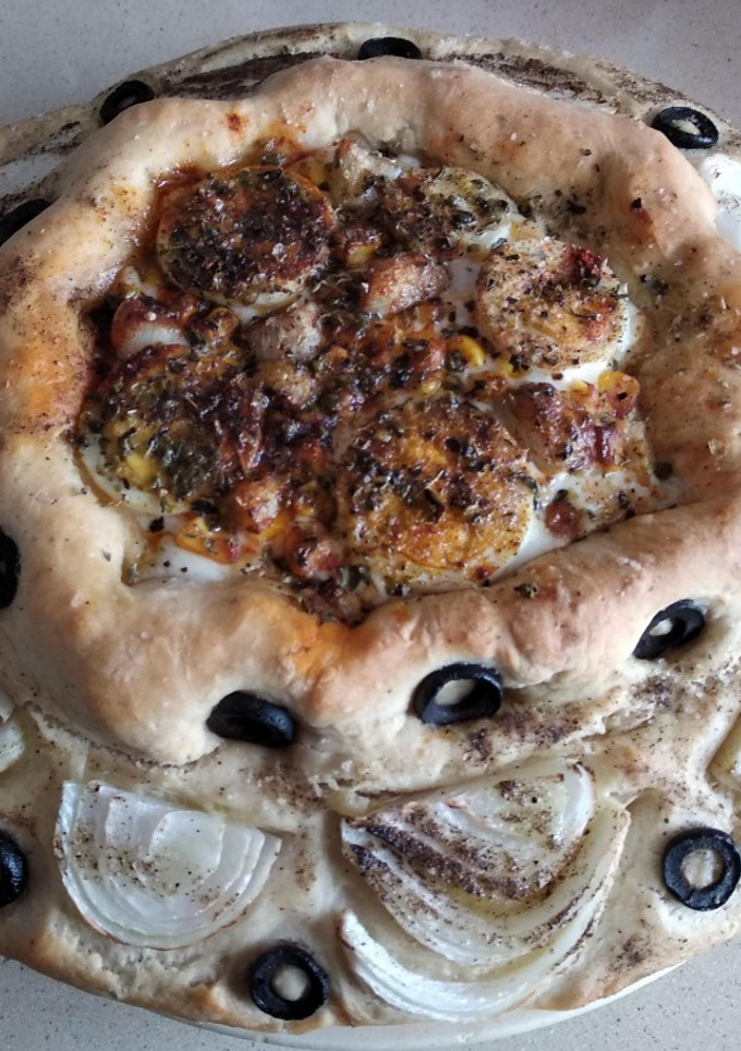 Una foto de Pizza fondue