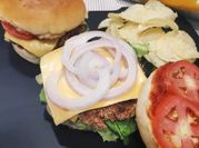 A picture of beetroot burgers