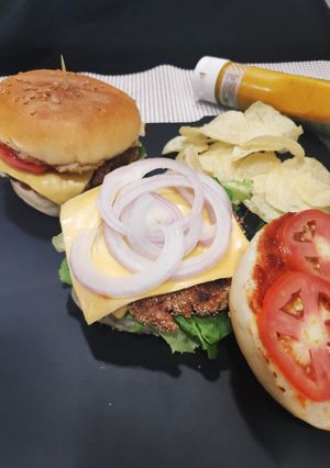 A picture of Beetroot Burger patty.