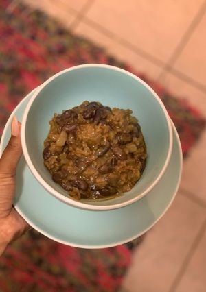 A picture of Mince and Kidney Beans.