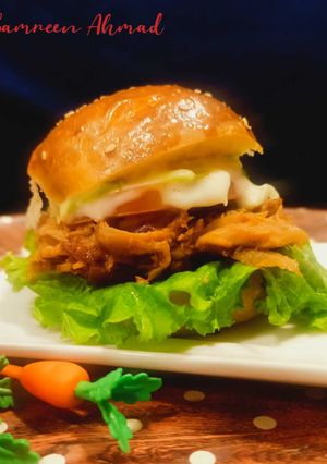 A picture of Pulled Chicken Burger.
