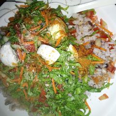 A picture of Rice and beans.