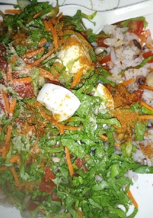 A picture of Rice and beans.