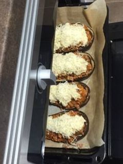 Una foto de Berenjenas rellenas