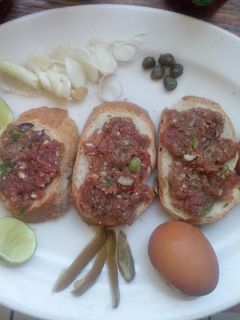 Una foto de Sándwich tártara