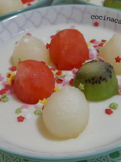 Una foto de Cremoso de melón y yogur