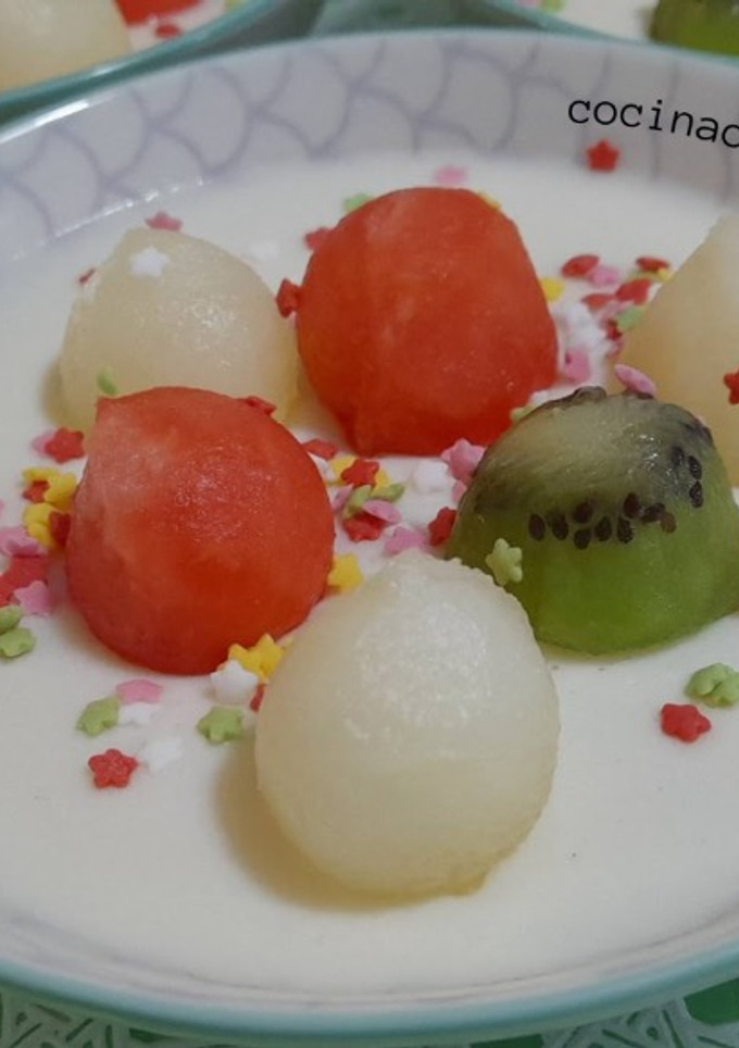 Una foto de Cremoso de melón y yogur
