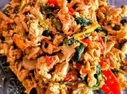 Gambar usus ayam bumbu kuning kunyit bubuk