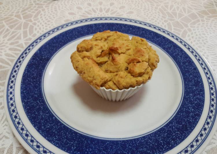 Madgalenas de garbanzo y plátano sin harina, sin gluten y veganas