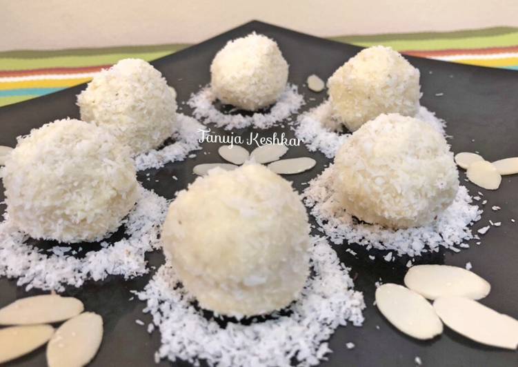 Coconut White chocolate Laddu