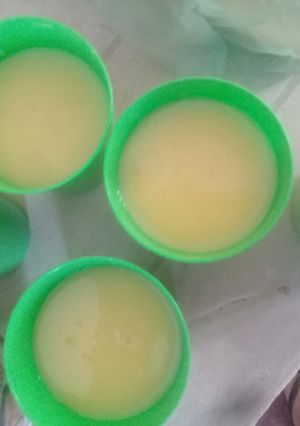 Una foto de Postre de vainilla. Exquisito es ideal para estos días de calor