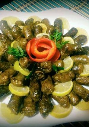صورة لوصفة ورق عنب باللحمه المفرومه