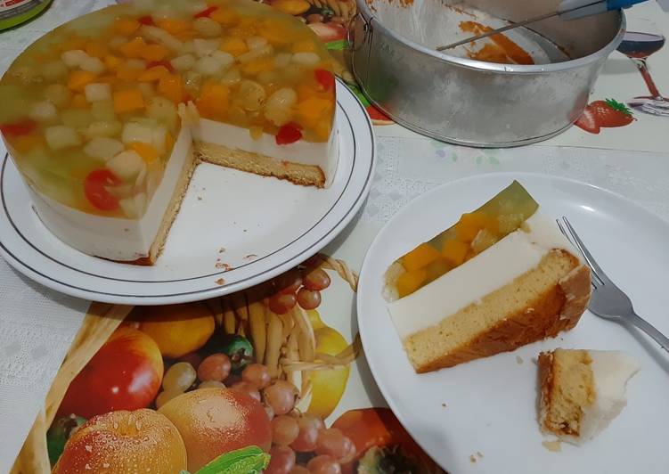 Puding cake lapis coktail