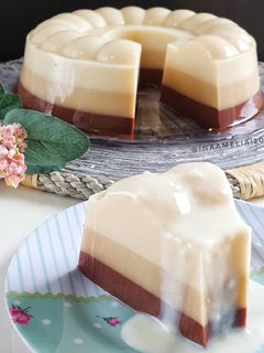 Foto resep Puding Lapis Susu-Kopi-Coklat