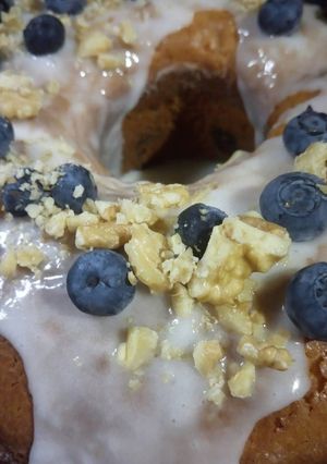Una foto de Budín Cloudy de Arándanos gluten free