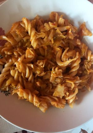 O poză a rețetei Fusilli cu varză dulce.