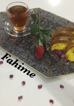 عکسی از دستور کیک زعفرانی