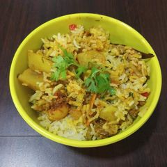 Vegetable biryani A picture of Vegetable biryani.