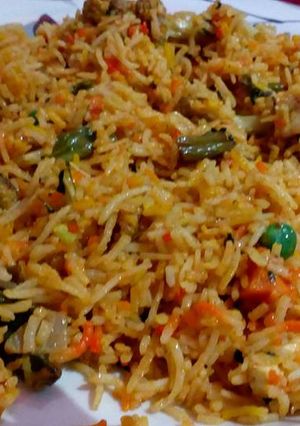 A picture of Vegetable biryani.