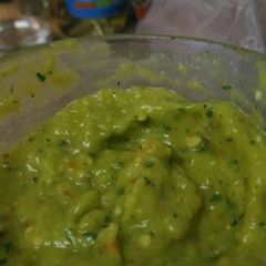 A picture of Roasted Tomatillo & Avocado Salsa.