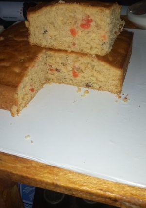 A picture of Fruit cake recipe.