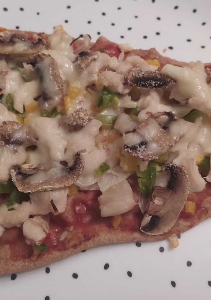 Una foto de Pizza para dieta con harina integral de espelta