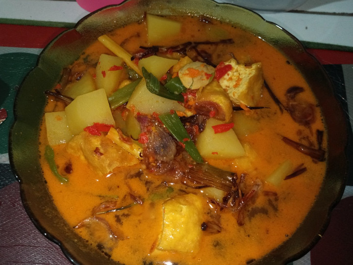 Resep Sayur tahu kentang santan Anti Gagal