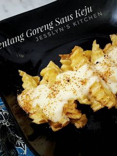 Foto resep French Fries with Cheese Sauce
