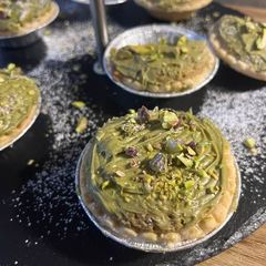 A picture of Pistachio tartlets.