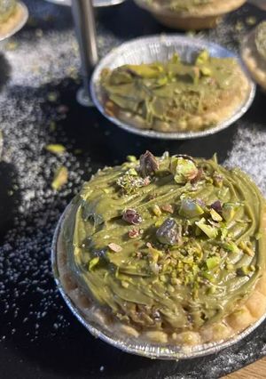 A picture of Pistachio tartlets.