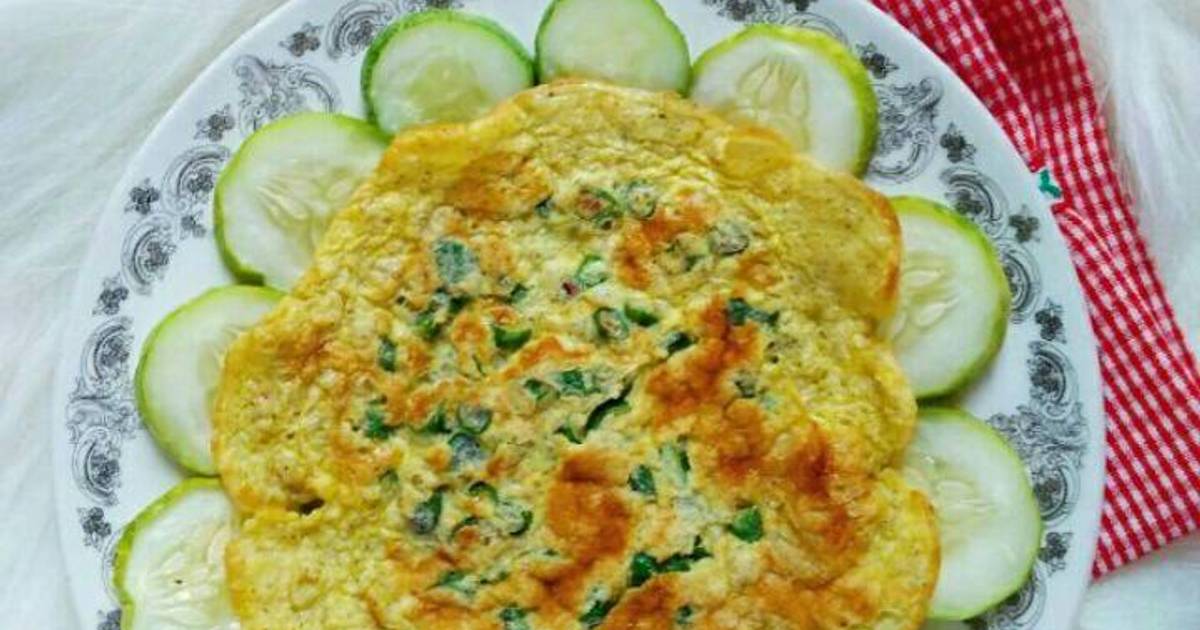 Resep Telur Dadar Kacang Panjang oleh Bunda Ela - Cookpad