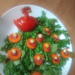 Salad decorating plate A picture of Salad decorating plate.