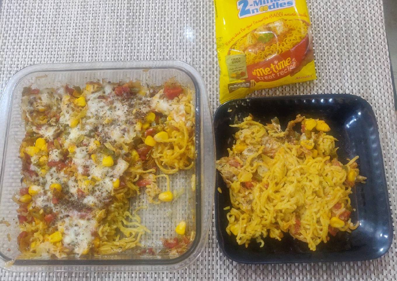 No Oven Baked Maggi