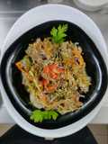 Wok de ternera braseada con vegetales