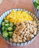 Arroz con tres colores / Comida japonesa muy saludable