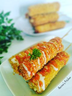 Foto resep Simple Mozzarella Corndog