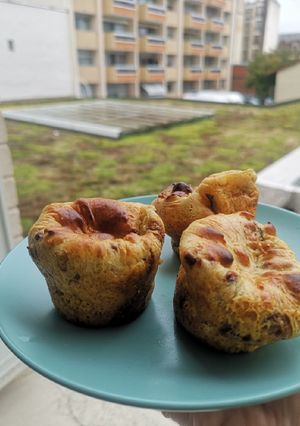 Une photo de Un encas chocolat et poire sans farine