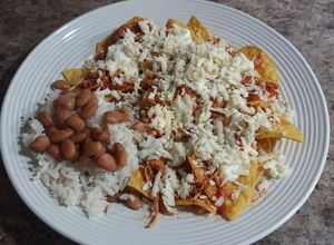 Una foto de Nachos de tinga
