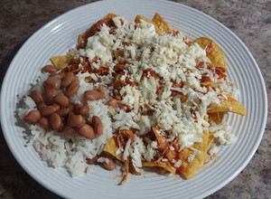 Una foto de Nachos de tinga