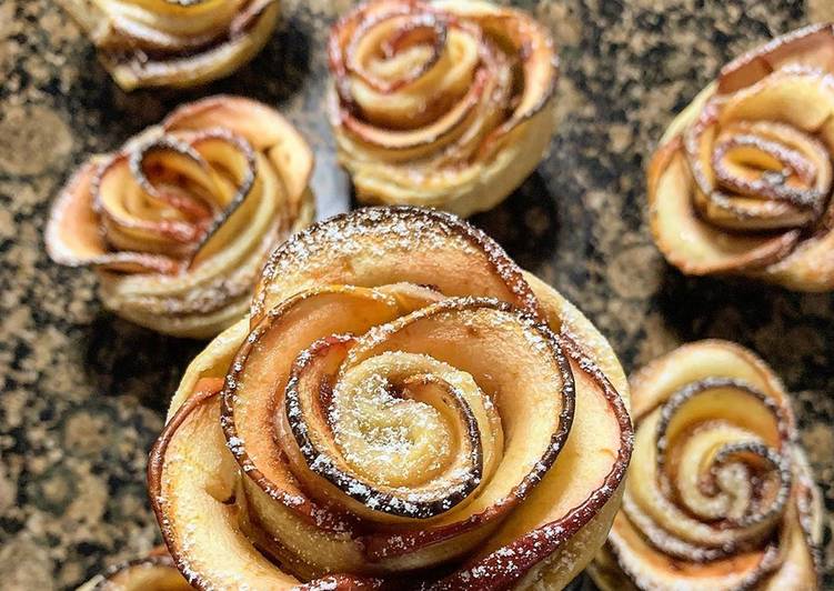 Roses de poma i pasta de full