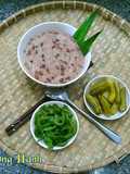 Cháo Đậu Đỏ Nước Cốt Dừa Ăn Kèm Dưa Muối