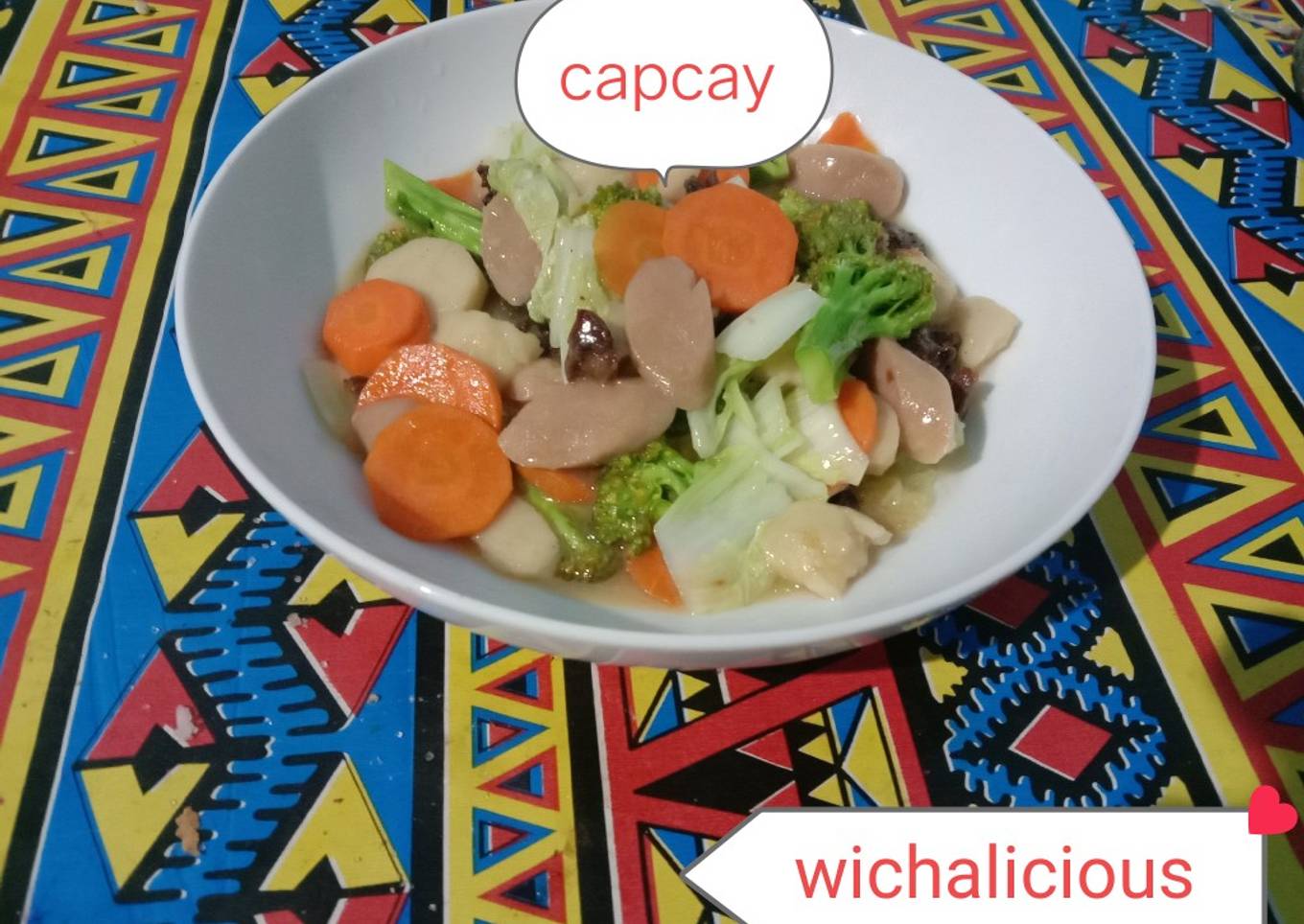 Capcay kuah instan