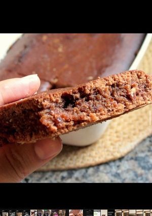 Una foto de Brownie con masa de lentejas!!